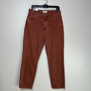 Rolla's Dusters High Rise Slim Jeans Womens Sz 31 Brick Red Tapered‎ Leg Pockets